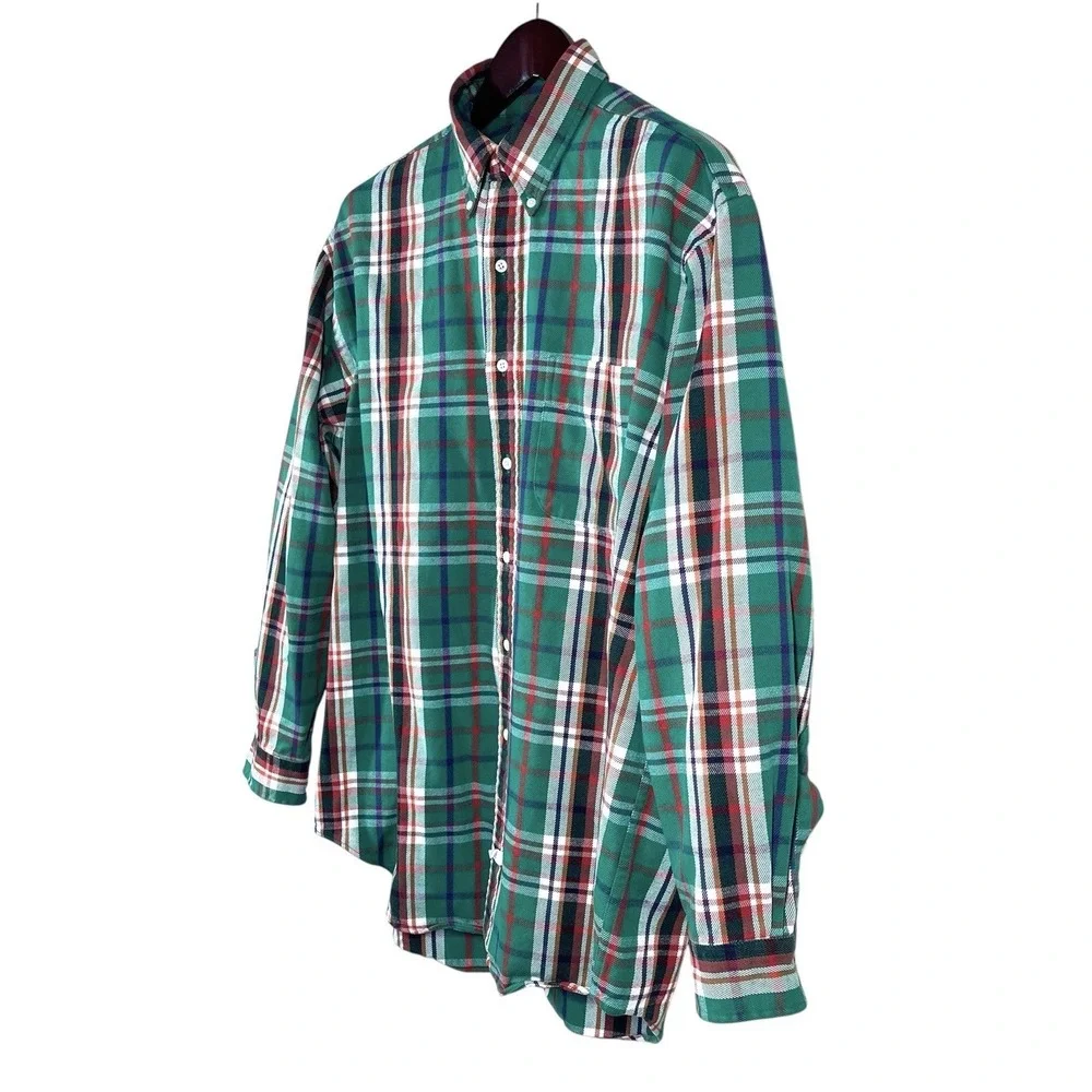Vintage Ralph Lauren The Big Shirt Flannel Button Down Mens L Plaid Oversived